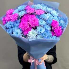 Букет "Матильда" из 15 кустовых хризантем в Серпухове