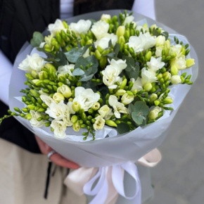 Букет из 51 белой фрезии в Серпухове