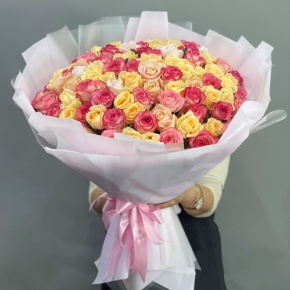 Букет из 101 розы  микс (70 см) в Серпухове