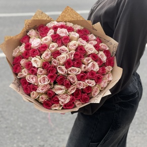 Букет "Амурный" из 101 розы (40 см) в Серпухове