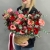 Композиция в сумке "Весеннее настроение" из анемонов, пионовидных роз Эквадор Мандарин, протей, скиммии, амариллиса, маттиол и сафари  в Серпухове