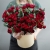Композиция в шляпной коробке "Амур" из кустовых пионовидных роз в Серпухове Композиция в шляпной коробке "Амур" из кустовых пионовидных роз в Серпухове