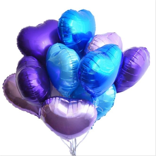 Сердце сиреневое фольгированный шар с гелием (45 см) в Серпухове