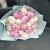Микс из 19 бело-розовых пионов в Серпухове