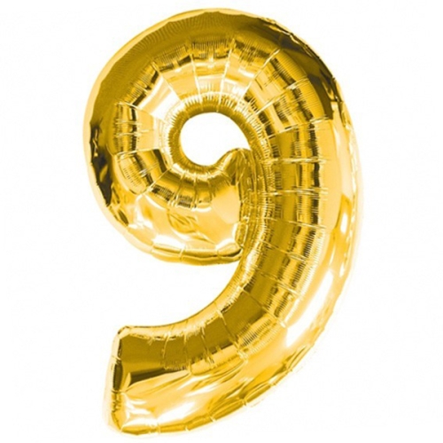 Шар гелиевый цифра 9 (40х102 см) в Серпухове